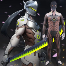 Overwatch Genji Costume - Bodysuit Mask Genji Cosplay