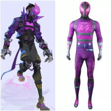 Spider-Man: Across the Spider-Verse Prowler Costume - Full Suit Hood Purple Prowler Cosplay