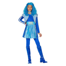 Girls Descendants: The Rise of Red Princess Chloe Charming Costume - Blue Dress Princess Chloe Charming Cosplay