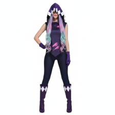 League of Legends Arcane Jinx Costume - Dark Purple Hood Jinx Cosplay