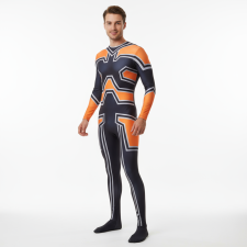 My Hero Academia Endeavor Enji Todoroki Costume - Blue Orange Bodysuit Endeavor Todoroki Cosplay