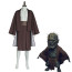 Black Myth: Wukong Elder Jinchi Costume - Brown Shirt Skirt Set Elder Jinchi Cosplay