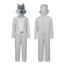 The Bad Guys Mr Wolf Costume - White Bodysuit Mask Mr. Wolf Cosplay