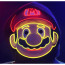 Super Mario Bros Mario LED Mask Prop - Mario LED Costume Cosplay Mask