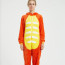 Kids Orange Triceratops Costume - Onesie Jumpsuit Orange Triceratops Cosplay