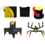 Hazbin Hotel Zestial Costume - Black Bodysuit Cape Hat Set Zestial Cosplay