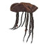 Tigerdoe Pirate Hat with Dreadlocks - Tricorn Pirate Hat