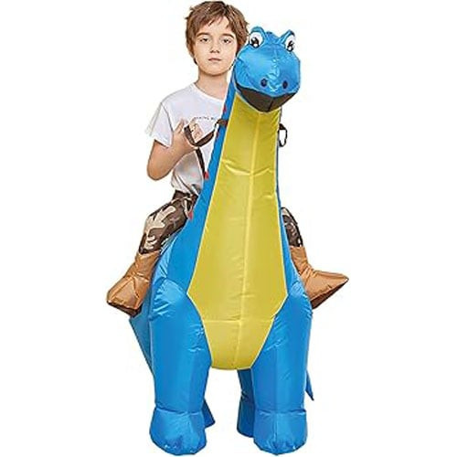 Jurassic World Riding Apatosaurus Dinosaur Inflatable Costume - Riding Apatosaurus Dino Cosplay