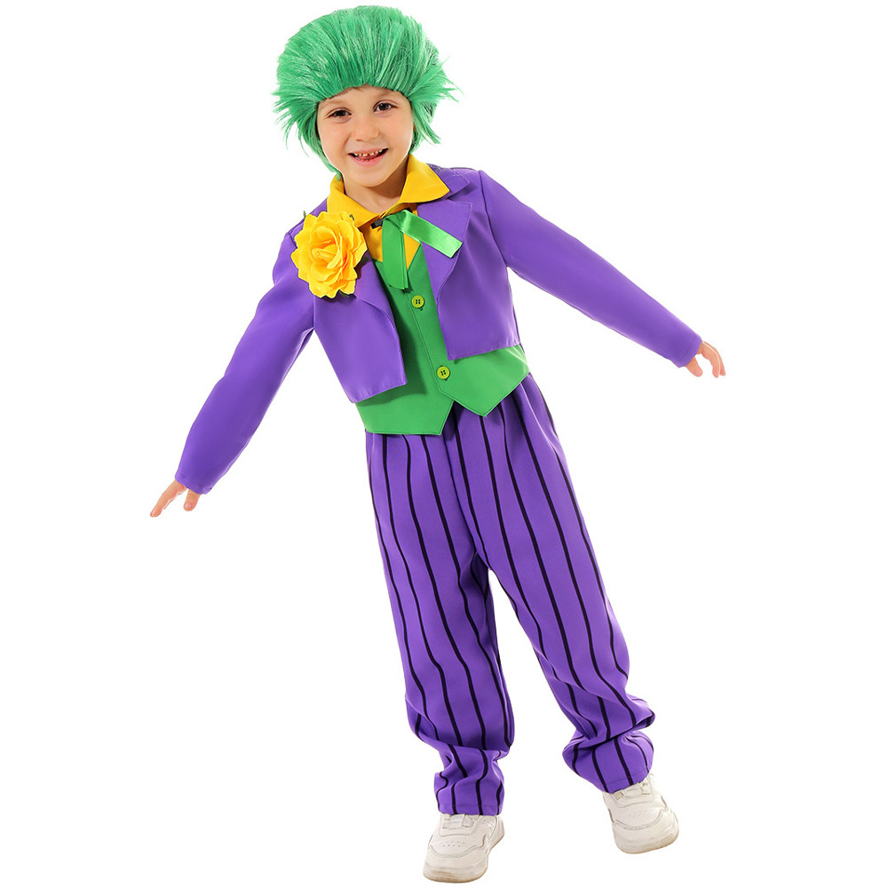 Kids The Dark Knight Joker Costume - Violet Suit Set Joker Cosplay
