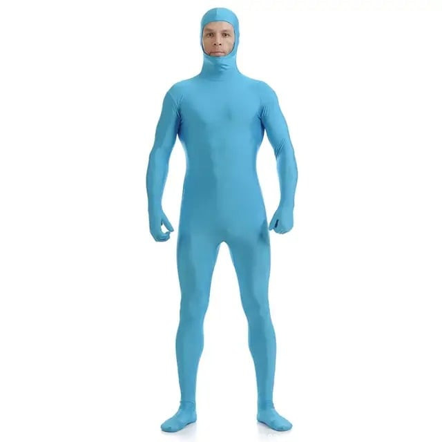 Light Blue Full Body Suit Costume - Fullsuit Light Blue Full Body Suit Cosplay
