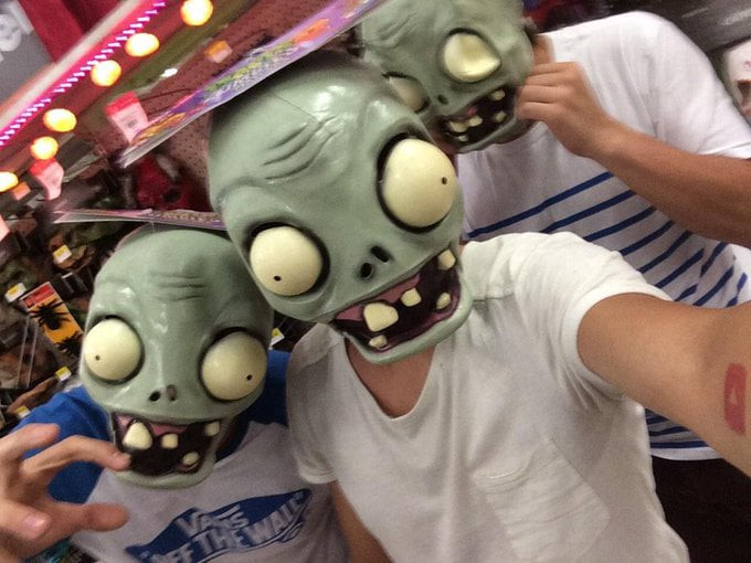 Plants Vs Zombies Zombie Mask - Zombie Cosplay Costume Mask Prop