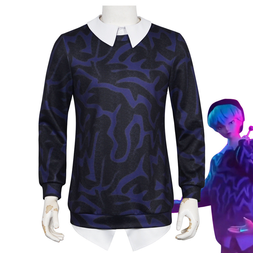 KPop Demon Hunters Saja Boys Baby Costume - Black Purple Sweater Saja Boys Baby Cosplay