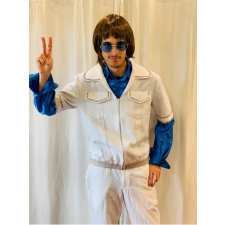 ABBA Benny Andersson Costume - Jumpsuit Scarf Set Benny Andersson Cosplay