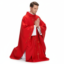 Catholic Priest Celebrant Chasuble Costume - Robe Catholic Priest Cosplay