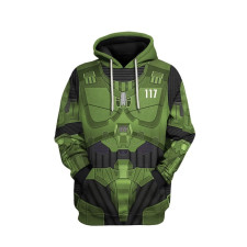 Halo John 117 Costume - Green Hoodie Master Chief Cosplay