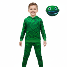 Kids Garten Of Banban Jumbo Josh Costume - Green Hoodie Pants Mask Jumbo Josh Cosplay