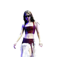 Black Pink Jennie Coachella Outfit Costume - Red Top Skirt Set Jennie Coachella Cosplay