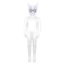 Sprunki Incredibox Wenda Costume - Bodysuit White Sprunki Cosplay