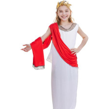 Girls Ancient Roman Era Costume - White Robe Roman Cosplay