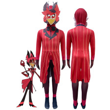 Hazbin Hotel Alastor Costume - Red Bodysuit Mask Set Alastor Cosplay