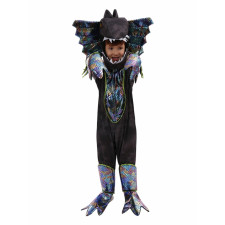 Kids Black Dilophosaurus Costume - Mask and Jumpsuit Dilophosaurus Cosplay