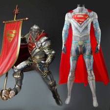 Dark Knights of Steel Kal-El Costume - Bodysuit Cape Set Kal-El Cosplay