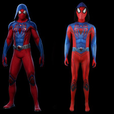 Spider-Man 2 Spider-Man Scarlet Spider III Red Blue Suit Costume - Bodysuit Spider-Man Scarlet Spider III Red Blue Cosplay