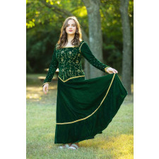 Shrek Princess Fiona Costume - Renaissance Gown Green Dress Princess Fiona Cosplay