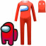 Kids Among Us Costume - Red Bodysuit Mask Among Us Cosplay