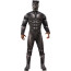 Men's Deluxe Black Panther Muscle Chest Battle Suit Costume And Mask