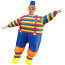 Clown With Stripe Tee Inflatable Costume