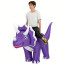 Jurassic World Riding Purple Triceratops Dinosaur Inflatable Costume - Riding Triceratops Cosplay