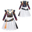 Girls K-Pop Demon Hunters Mira Costume - Black White Gold Long Sleeved Mini Dress Stage Outfit Mira Cosplay