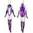 Teen Titans Blackfire Prime Earth Costume - Purple White Bodysuit Blackfire Cosplay