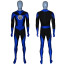 Green Lantern Blue Lantern Hal Jordan Costume - Black Back Side Bodysuit Blue Lantern Cosplay