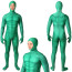Superhero Green Morph Suit Costume - Muscle Bodysuit Mask Green Morph Suit Cosplay