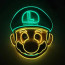 Super Mario Bros Luigi LED Mask Prop - Luigi LED Costume Cosplay Mask