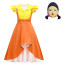 Girls Squid Game Robot Girl Red Light Green Light Costume - Long Dress Mask Set Squid Game Robot Girl Costume