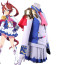 Uma Musume Pretty Derby Tokai Teio Costume - White Blue Dress Tokai Teio Cosplay