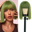 Nicki Minaj Wig - Short Green Full Bangs Wig Nicki Minaj Cosplay Costume