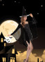 Halloween Masquerade Ball Sexy Witch Black Dress Costume