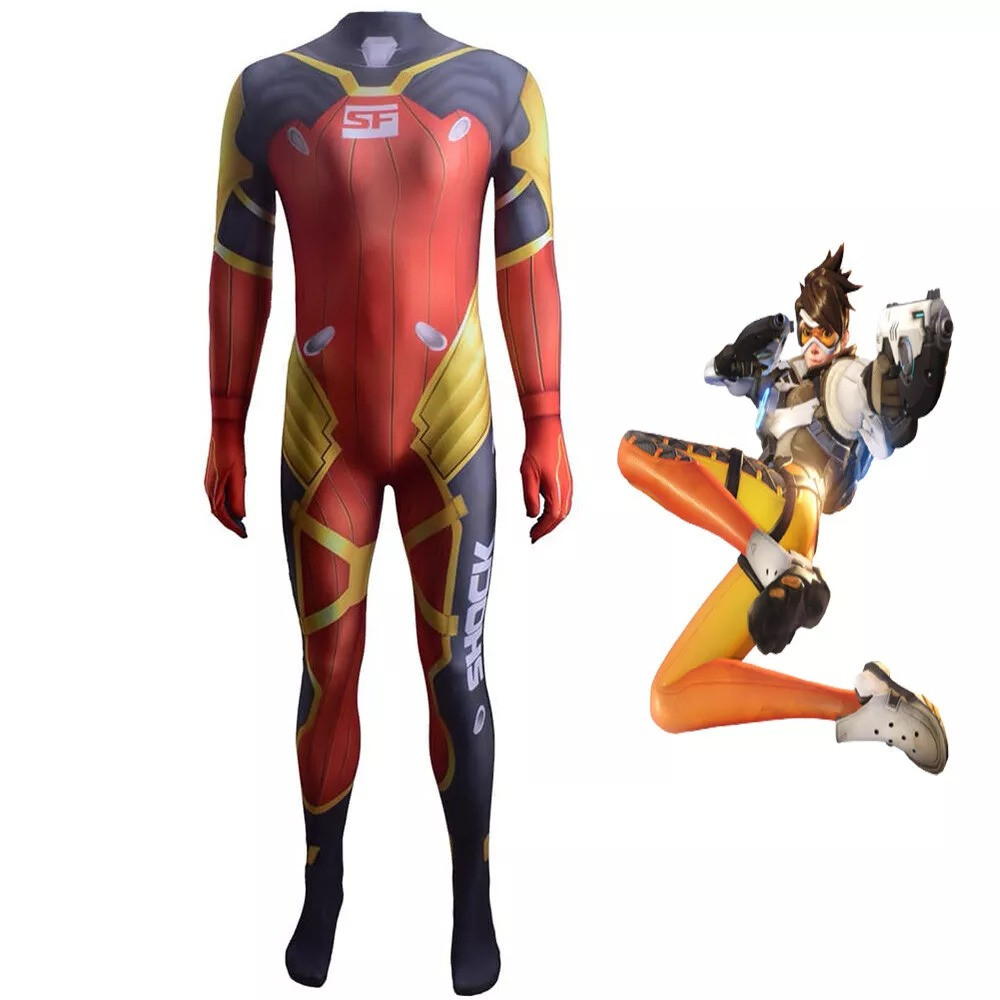 Overwatch D.Va Tracer Crossover Skin Costume - Bodysuit D.Va Tracer Crossover Skin Cosplay