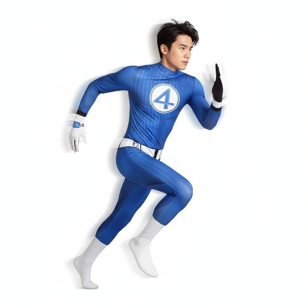 The Fantastic Four Costume - Striped Bodysuit Fantastic 4 Cosplay