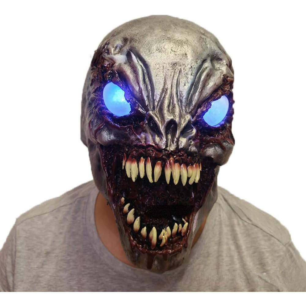 Venom The Last Dance Anti-Venom Mask - Glowing Blue Eyes Mask Anti-Venom Cosplay Costume Mask Prop