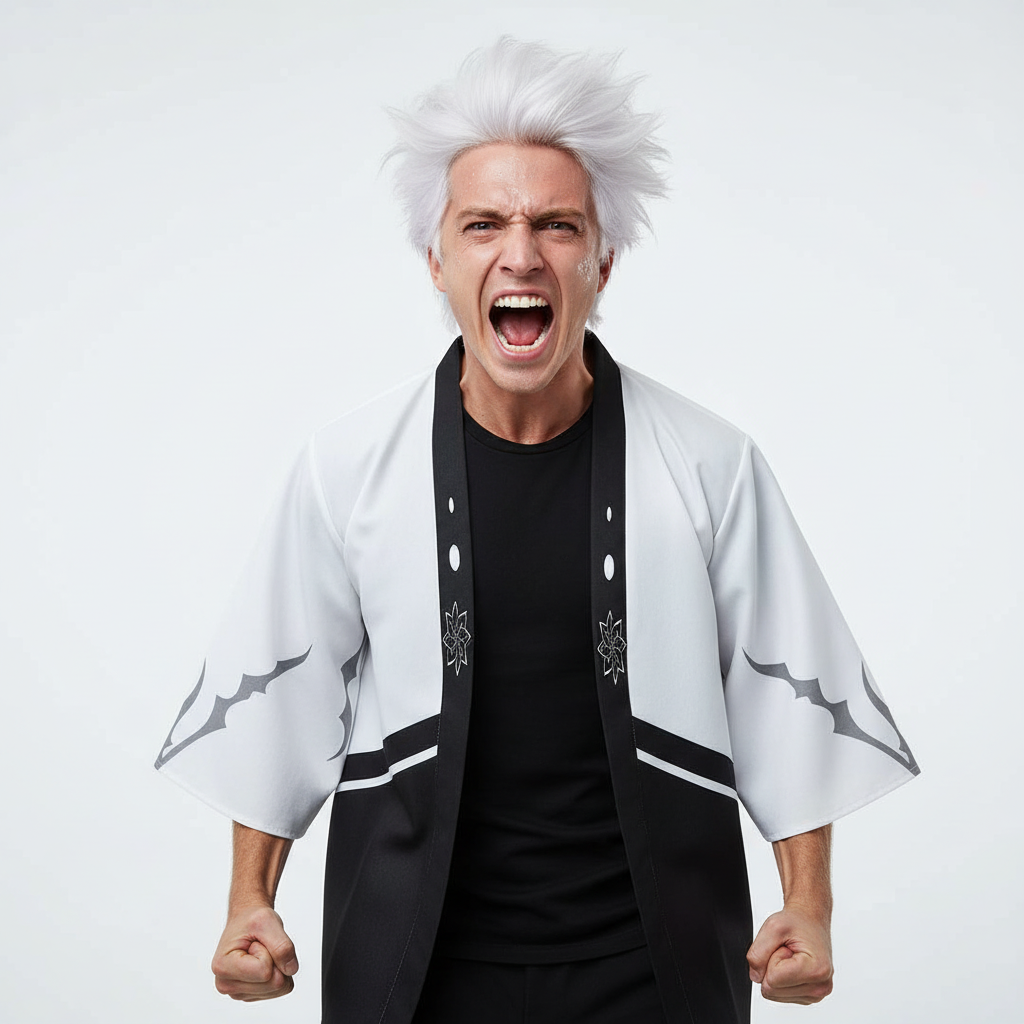 Demon Slayer Shinazugawa Sanemi Costume - White Kimono Jacket Shinazugawa Sanemi Cosplay