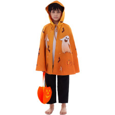 Kids Halloween Costume - Orange Cape Hood Halloween Cosplay