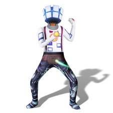 Skibidi Toilet Ultimate Mech TV Man Costume - Lycra Bodysuit Mask Set Ultimate Mech TV Man Cosplay