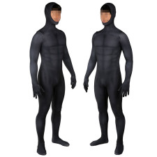 Man Muscle Suit Costume - Black Matte Bodysuit Men's Muscle Suit Cosplay