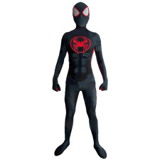 Spider-Man Across the Spider-Verse Miles Morales Suit Costume - Blue Muscle Pattern Bodysuit Mask Spider-Man Cosplay