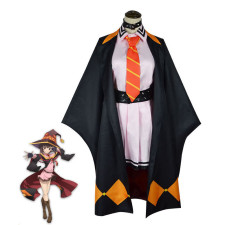 Konosuba Megumin Costume - Black Pink Dress Set Megumin Cosplay